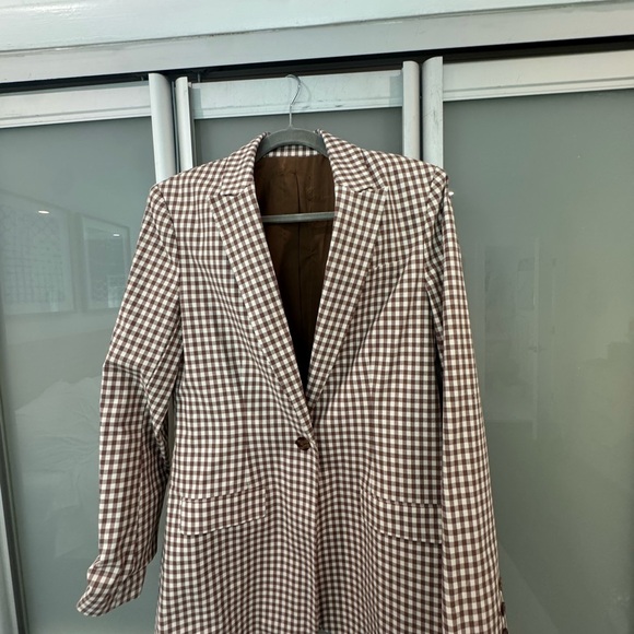 Favorite Daughter Brown and White Checkered Blazer - Picture 3 of 5